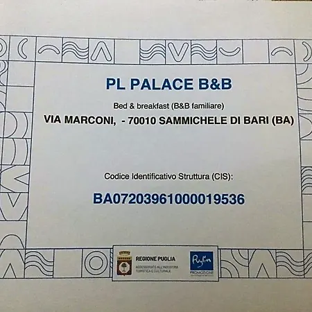 فندق مبيت وإفطار Pl Palace Sammichele Di Bari